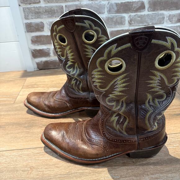Ariat Heritage Roughstock Cowboy Boots Mens Size 13 D Brown Pull On Western - Picture 3 of 8